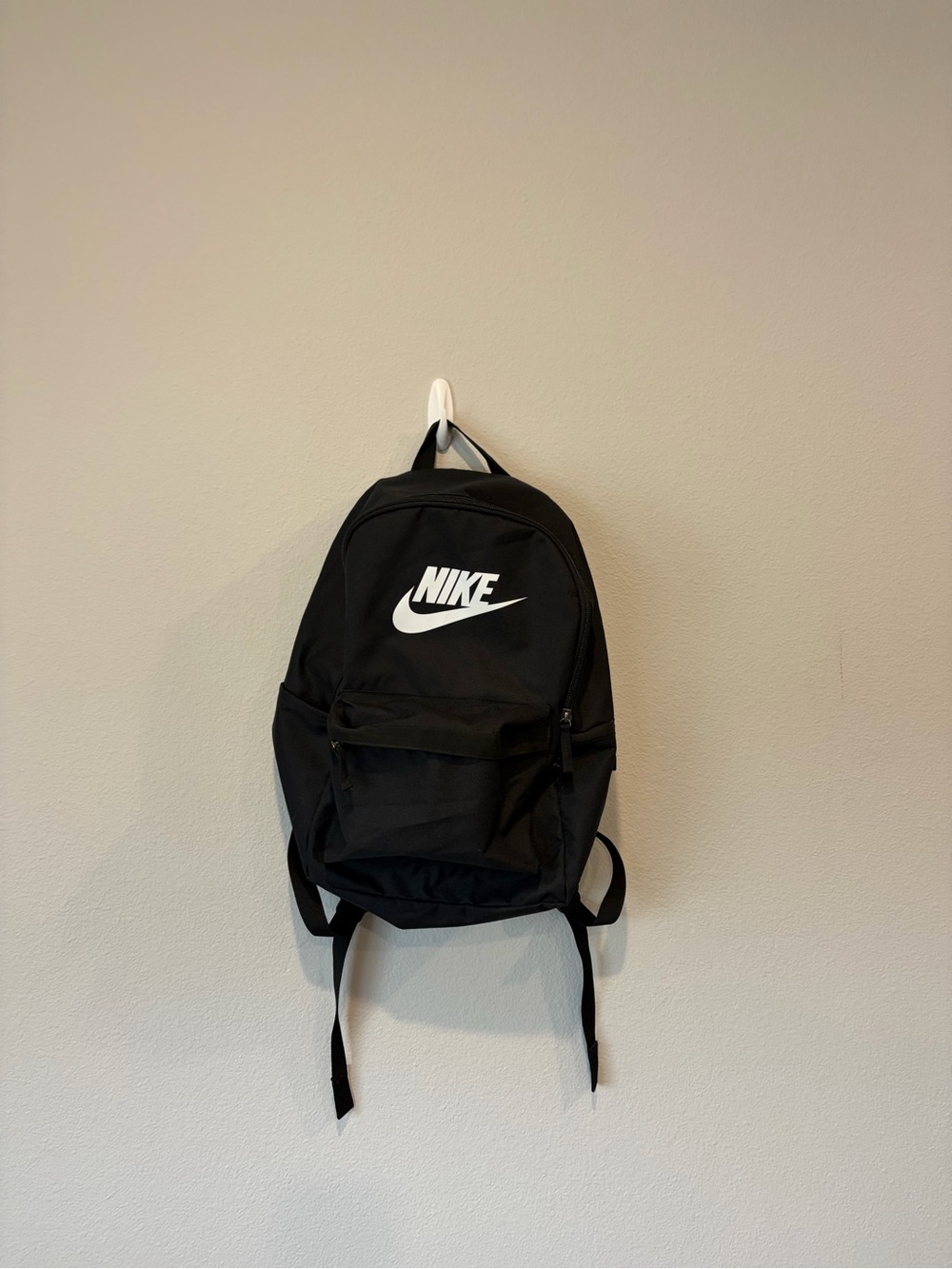 Nike Black Backpack with White Swoosh